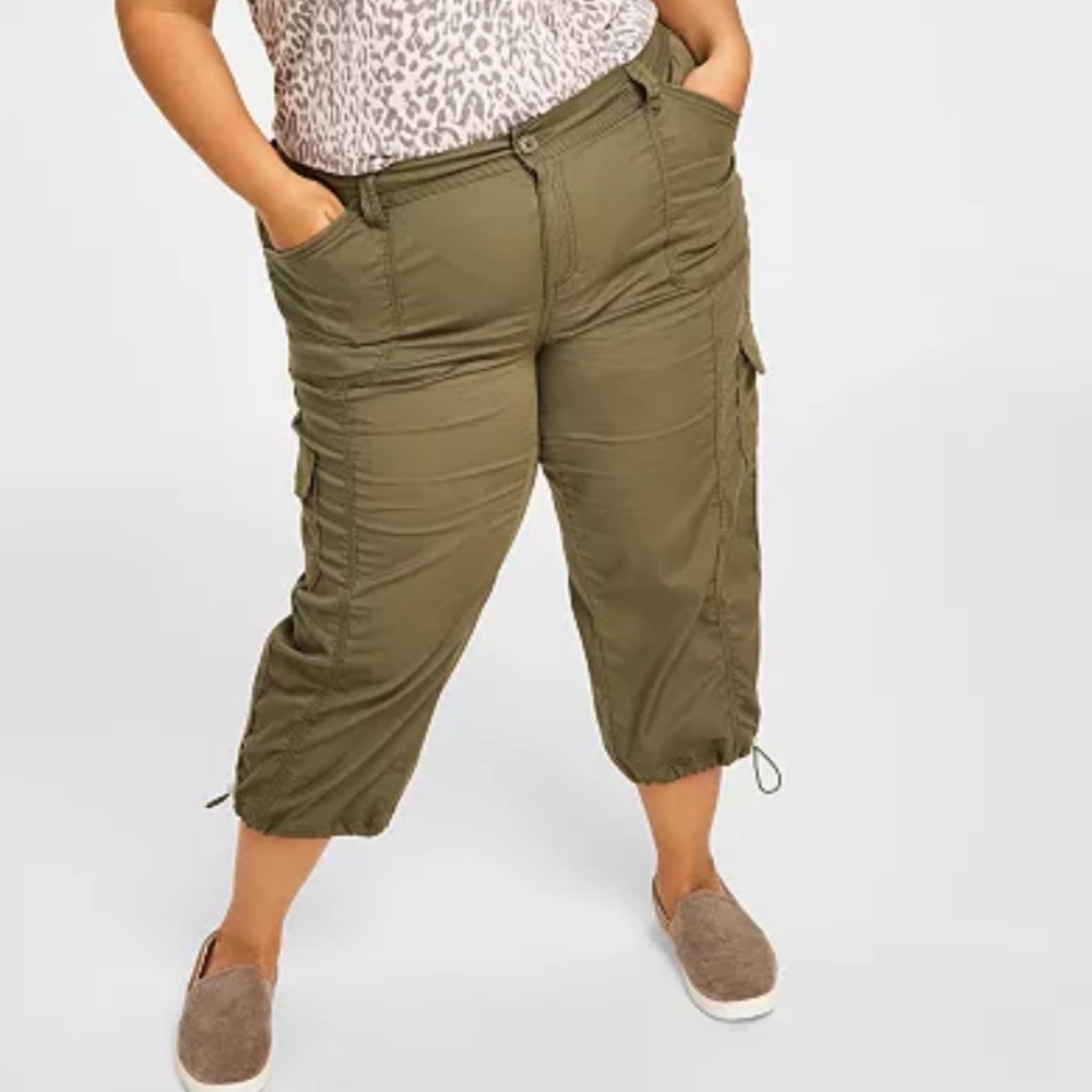 Style & Co - Cargo cropped pants - Olive green - Picture 2 of 11